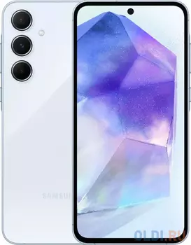 Смартфон Samsung SM-A556E Galaxy A55 5G 128Gb 8Gb голубой моноблок 3G 4G 2Sim 6.6" 1080x2340 Android 14 50Mpix 802.11 a/b/g/n/ac/ax NFC GPS GSM90