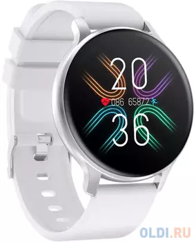 Smartwatch, Realtek 8762CK, 1.28"TFT 240x240px; RAM : 160KB, Lithium-ion polymer battery, 3.7V 190mAh Include, Silver Zinc alloy middle frame +