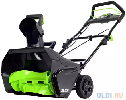Снегоуборщик аккумуляторный Greenworks, 80V, 51 см, бесщеточный, с 1хАКБ 2 А.ч и ЗУ