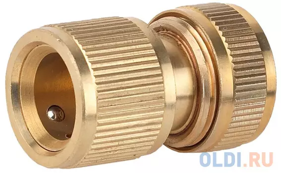 Соединитель GRINDA "EXPERT" с автостопом латунный, 3/4"