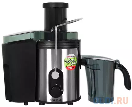 Соковыжималка центробежная Starwind SJ 2414 800Вт рез.сок.:500мл. серебристый/черный