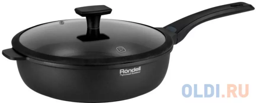 Сотейник Rondell Weiser RDA-1553 d=28см (с крышкой) черный
