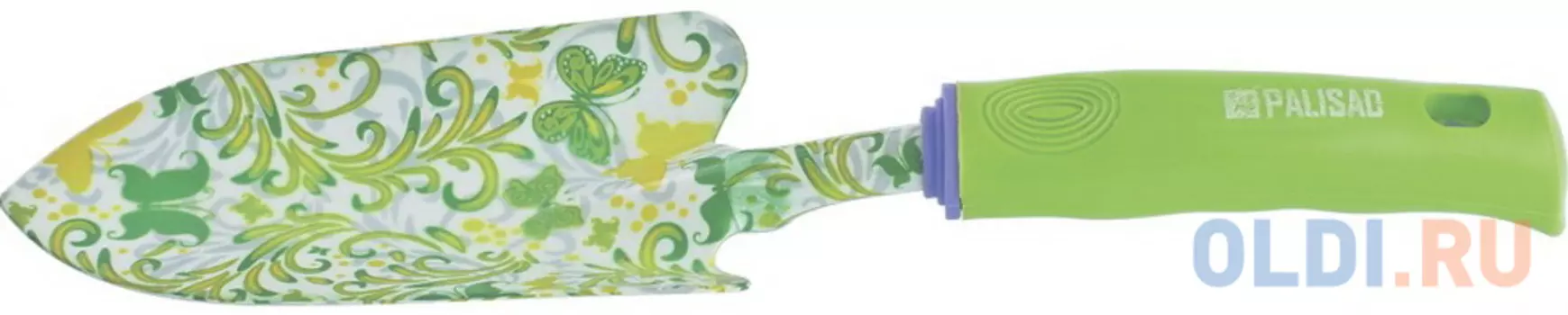 Совок посадочный широкий, 80х330 мм, стальной, пластиковая рукоятка, FLOWER GREEN// Palisad