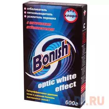 Средство для удаления пятен BONISH Optic white effect 600г