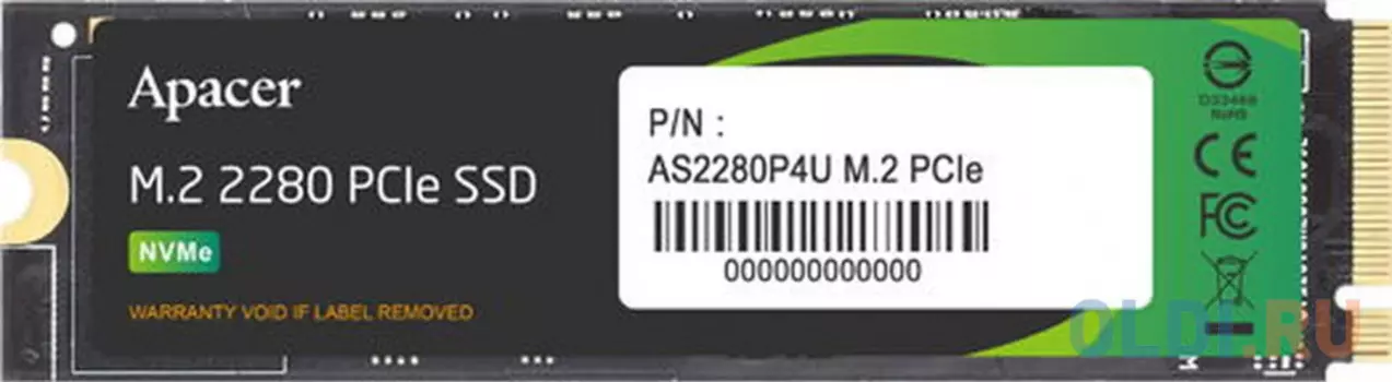 SSD накопитель Apacer AS2280P4U 1 Tb PCI-E 3.0 x4