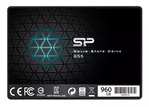 SSD накопитель Silicon Power Slim S55 SP960GBSS3S55S25 960Gb SATA/2.5"