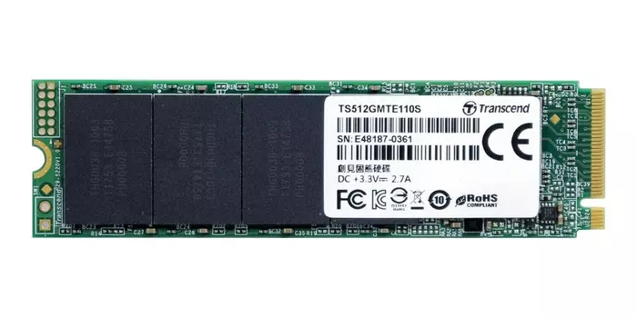 SSD накопитель Transcend MTE110S TS512GMTE110S 512Gb PCI-E x4/M.2