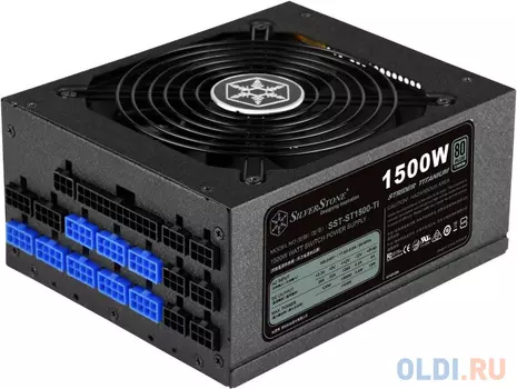 SST-ST1500-TI v2.0 Strider Titanium Series, 1500W 80 Plus Titanium ATX PC Power Supply, Low Noise 135mm, 100% modular (square type, thick cable), RTL