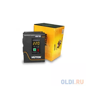 Стабилизатор HUTER 400GS 350 Вт. Погрешность: 8%. Выходное напр. 110-260 В