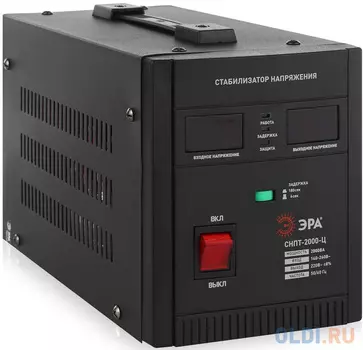 Стабилизатор напряжения Эра СНПТ-2000-Ц 2 розетки