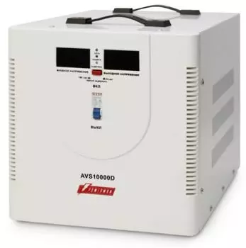 Стабилизатор напряжения Powerman AVS-10000D 2 розетки белый