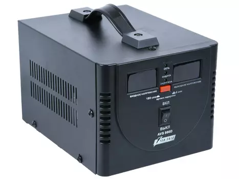 Стабилизатор напряжения Powerman AVS-1000D 2 розетки черный