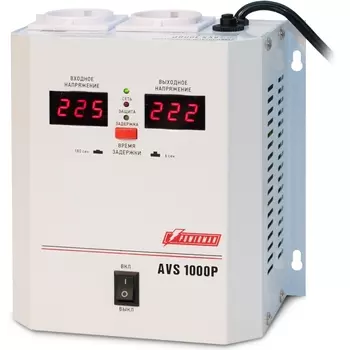 Стабилизатор напряжения Powerman AVS-1000P 1000VA белый