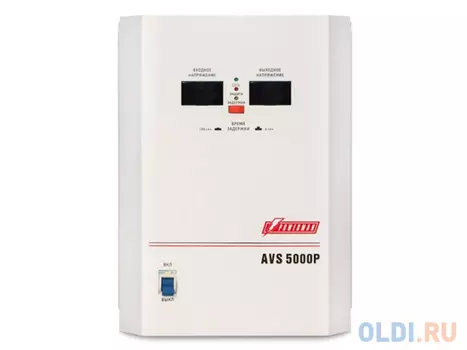 Стабилизатор напряжения Powerman AVS 5000P 1 розетка белый