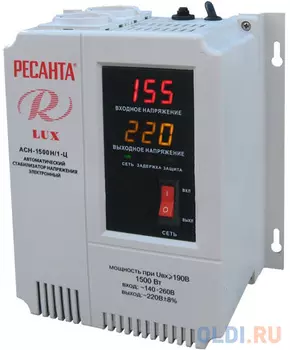 Стабилизатор напряжения Ресанта ACH-1500Н/1-Ц 2 розетки
