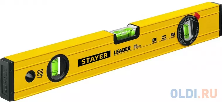 STAYER LEADER, 400 мм, усиленный профиль, уровень с поворотным глазком (3466-040)