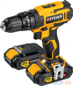 STEHER 20В, 2 АКБ (2Ач), в кейсе, ударная дрель-шуруповерт. CDS-200-2