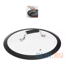 Стеклянная крышка с силиконовым ободом, 24 см, NADOBA, серия LOTA