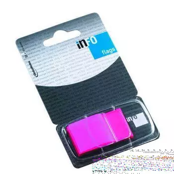 Стикер Global 50 листов 25х43 мм розовый 772829