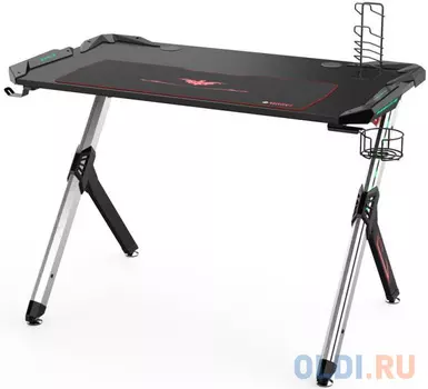 Стол для компьютера (для геймеров) Eureka R1 S с RGB подсветкой, чёрный ERK-EDK-R1S