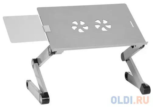 Стол для ноутбука Cactus CS-LS-T8 серебристый 27x42см