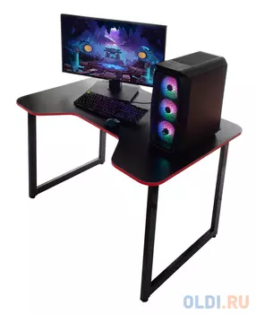 Стол игровой Knight KNIGHT TABLE L RED столешница ДСП красный каркас черный