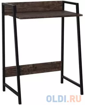 Стол на металлокаркасе BRABIX "LOFT CD-003", 640х420х840 мм, цвет морёный дуб, 641215