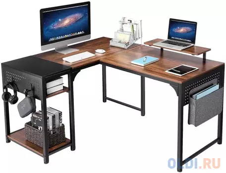 Стол письменный (для компьютера) угловой EUREKA ZX-L150B-RWB с шириной 150 см, Reclaimed Wood