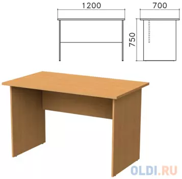 Стол письменный "Монолит", 1200х700х750 мм, цвет бук бавария, СМ1.1