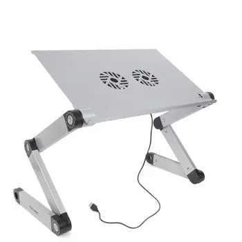 Столик для ноутбука CROWN CMLS-116G до 17”, размеры панели (Д*Ш): 42*27.5см, регулируемая высота