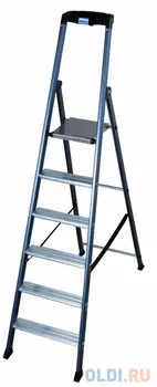 Стремянка KRAUSE 124203 SEPRO свободностоящая из анодирован. алюминия 6 ступени