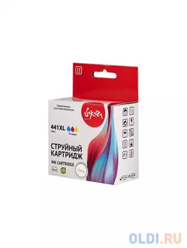 Струйный картридж Sakura 5220B001 (441XL Color) для Canon PIXMA MG3540/4240;, водорастворимый тип чернил, триколор, 18 мл., 400 к.