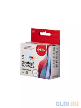 Струйный картридж Sakura C2P11AE (№651 Tri-colour) для HP DeskJet Ink Advantage 5575/5645, OfficeJet 252/202, водорастворимый тип чернил, триколор, 18
