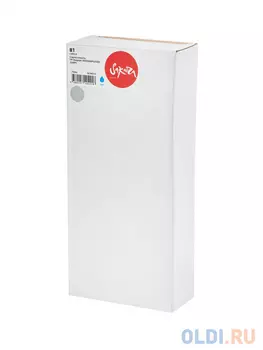 Струйный картридж Sakura C4931A (№81 Cyan) для HP Designjet 5000/5000PS/5500/5500PS, водорастворимый тип чернил, голубой, 750 мл.