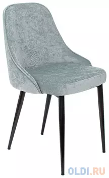 Стул для кухни Бюрократ KF-5 серо-голубой Light 28 металл черный на ножках (KF-5/LT28)