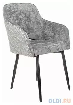 Стул для кухни Бюрократ KF-7 серый Light 19 антик металл черный на ножках (KF-7/LT19/TWIST)