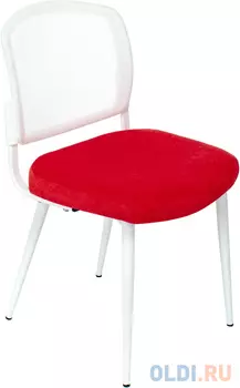 Стул для кухни Бюрократ KF-8W красный металл белый на ножках (KF-8W/RED)