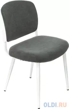 Стул для кухни Бюрократ KF-8W серый Alfa 44 металл белый на ножках (KF-8W/FABRIC/GREY)
