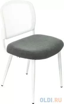 Стул для кухни Бюрократ KF-8W серый металл белый на ножках (KF-8W/GREY)