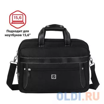 Сумка для ноутбука 15.6" BRAUBERG Carbon полиэстер искусственная кожа черный