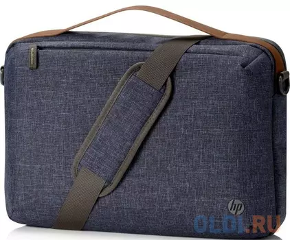 Сумка для ноутбука 15" HP RENEW Topload синий/коричневый пластик (1A218AA)