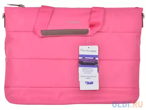 Сумка для ноутбука 15" PORTCASE KCB-72 женская розовый полиэстр 43x32x8см
