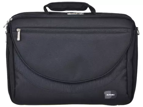 Сумка для ноутбука Sumdex PON-302BK Double Compartment Computer Brief 15.6" (нейлон/полиэстер, черный, 41,3 х 31,1 х 10,8 см)