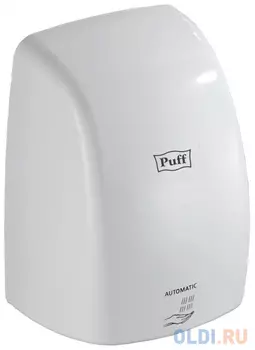 Сушилка для рук PUFF-8815, высокоскоростная, 1000 Вт, время сушки 7 секунд, пластик, белая, 1401,375