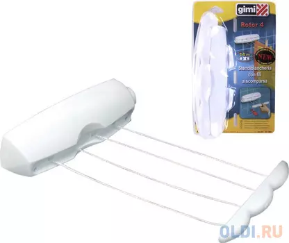 СУШИЛКА ДЛЯ БЕЛЬЯ НАСТЕННАЯ "ROTOR 4" (СУШ. ПОЛОТНО 14 М) (1/12) "GIMI"