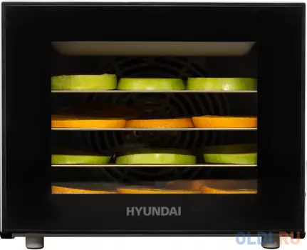 Сушка для фруктов и овощей Hyundai HYFD-1204 8под. 400Вт черный