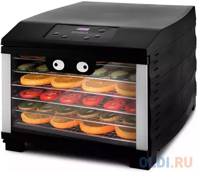 Сушка для фруктов и овощей Kitfort КТ-1920 6под. 800Вт черный