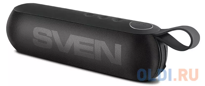 SVEN PS-75, черный, акустическая система 2.0, мощность 2x3 Вт (RMS), Bluetooth, FM, USB, microSD, встроенный аккумулятор)