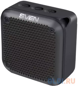 SVEN PS -88, черный (7 Вт, Waterproof (IPx7), TWS, Bluetooth, microSD, карабин, 1500мА*ч)