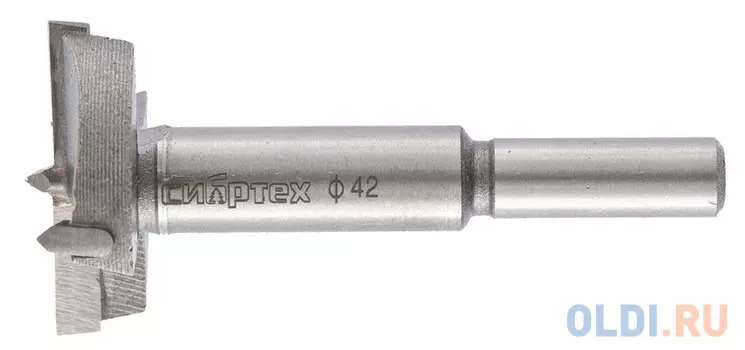 Сверло Форстнера по дереву, 42 мм, цилиндрический хвостовик // Сибртех